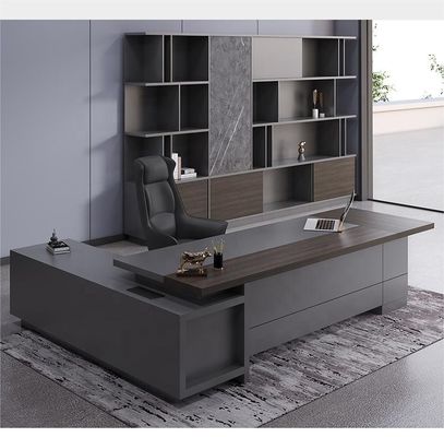 School MDF Luxe Executive Office Desk Set voor commerciële meubels CEO Office Table