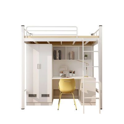 Postverpakking Y Modern School Slaapkamer Meubelen Set Loft Metalen Bunk Bed Met Schrijfbord