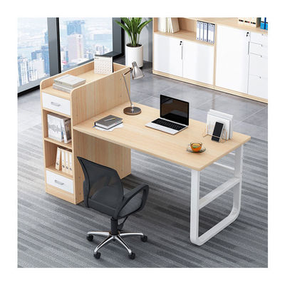 2 zitplaatsen kantoormeubilair personeel tafel modulair werkstation met lade in moderne stijl