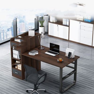 2 zitplaatsen kantoormeubilair personeel tafel modulair werkstation met lade in moderne stijl
