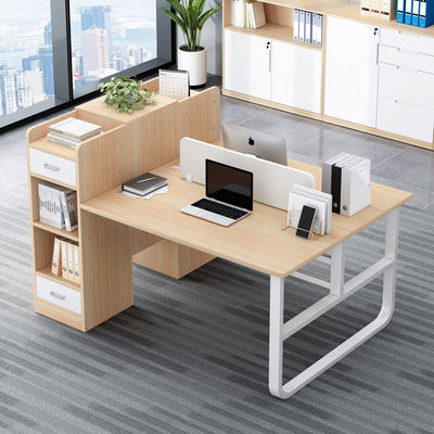 2 zitplaatsen kantoormeubilair personeel tafel modulair werkstation met lade in moderne stijl