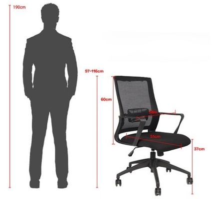 Office Lift Computer Chair Home Draaiende stoel met adembenemend gaas en stofmateriaal