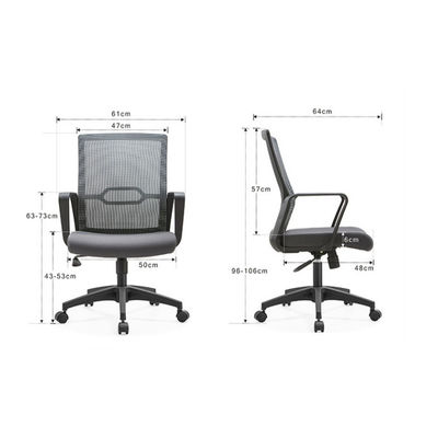 Comfortabele conferentie stoel met draaibare ontwerp en lumbale steun