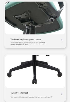 Ergonomische kantoorstoel Comfortabele draaiende lounge met 360 graden gaas en geen handrail ontwerp