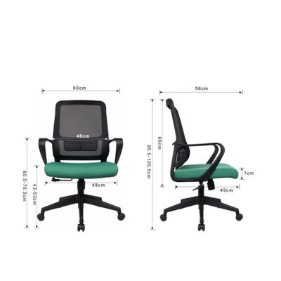 Moderniseren van uw werkplek Comfort Grote draaibare lounge met armleuningen en opheffende metalen benen