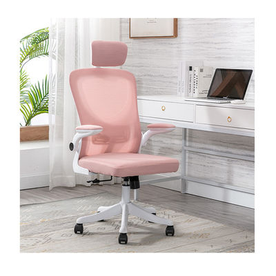 Breathable Mesh en Lift Functionaliteit High Back Roze Zwarte PC stoel voor modern kantoor