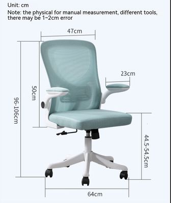 Comfortabele moderne high back mesh kantoorstoel met liftfunctie en lichtgroene kleur