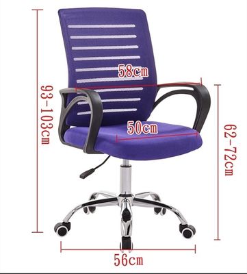PU 3 Jaar Na-verkoop Cycle Ergonomisch Mesh Draaiende kantoorstoel met verstelbare hoogte