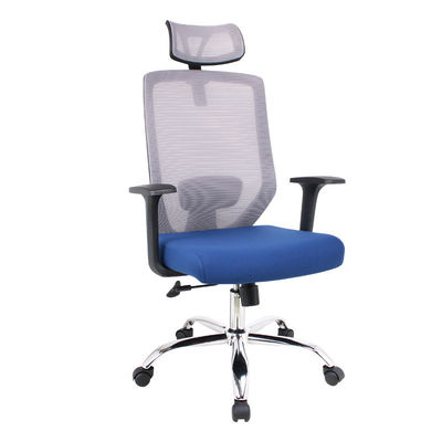 Moderne design hoge rug kantoor stoel met draaiende functie en blauwe kussen OEM ODM