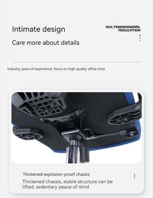 2024 High Back Office Chair Blauw kussen en draaibare functionaliteit voor comfortabele zitplaatsen