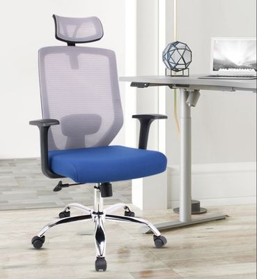 2024 High Back Office Chair Blauw kussen en draaibare functionaliteit voor comfortabele zitplaatsen