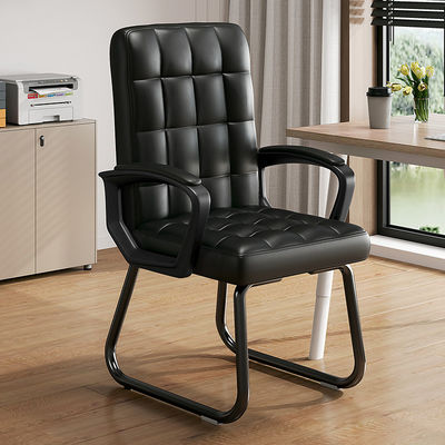 Zwarte bruine PU leer kantoor stoel en Lift Swivel Mesh Computer stoel PC stoel voor bedrijf