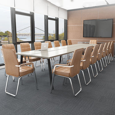 Synthetisch leer overgrote hoge bezoekerstoel voor kantoorreceptie en conferentietafel