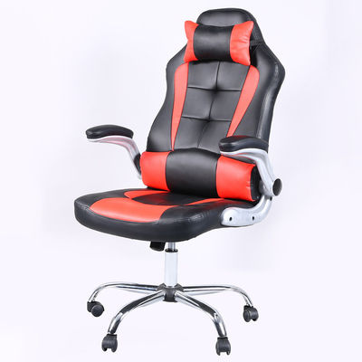 Contemporary Design Style Gaming Chair met hoofdsteun en verstelbare armleuningen Wit