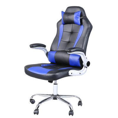 Contemporary Design Style Gaming Chair met hoofdsteun en verstelbare armleuningen Wit