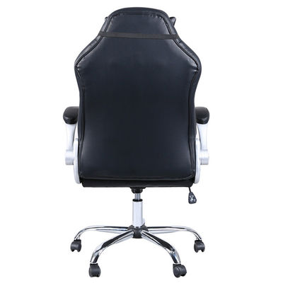 Contemporary Design Style Gaming Chair met hoofdsteun en verstelbare armleuningen Wit