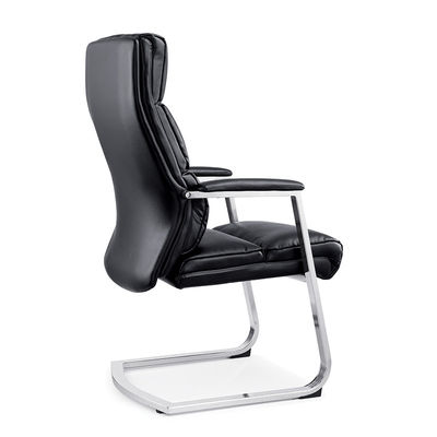 Boss Office Supplies Zwarte High Back Office Chair Echt leer en OEM voor Company