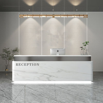 Eenvoud Stylistische roestvrijstalen kassier bureau voor schoonheidssalon kledingwinkel 10