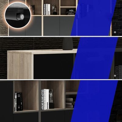 Functioneel en duurzaam Flower Groove Desk Low Cabinet voor Office Partition Storage