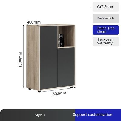 Functioneel en duurzaam Flower Groove Desk Low Cabinet voor Office Partition Storage