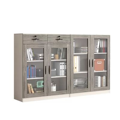 Houten glaskasten voor het opslaan van kantoorprinters en archieven