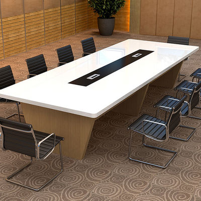 Rectangular Staff Training Onderhandelingstafel en stoel Combinatie voor modern kantoor