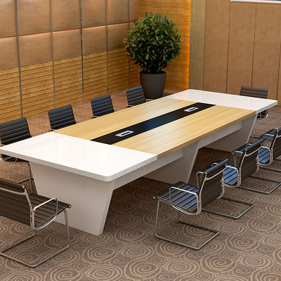 Rectangular Staff Training Onderhandelingstafel en stoel Combinatie voor modern kantoor