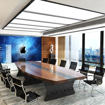 E1 MDF/MFC Melamine Board Conferentietafel en stoel combinatie voor moderne kantoren