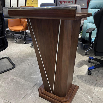 Stijlvol massief houten lecturn voor conferentieruimte Podium tafel Eenvoudige moderne conferentie