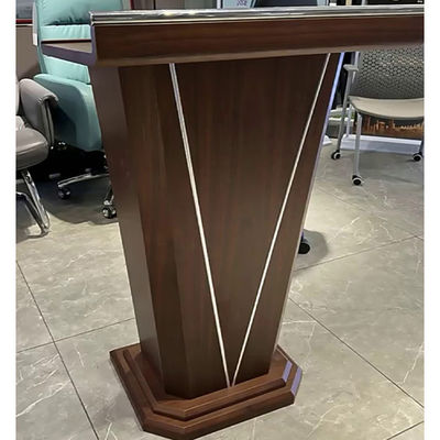 Stijlvol massief houten lecturn voor conferentieruimte Podium tafel Eenvoudige moderne conferentie