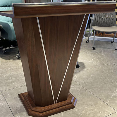 Stijlvol massief houten lecturn voor conferentieruimte Podium tafel Eenvoudige moderne conferentie