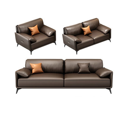 Kantoor conferentieruimte sectiesofa set 1 1 2 met theetafel in Italiaans design leer