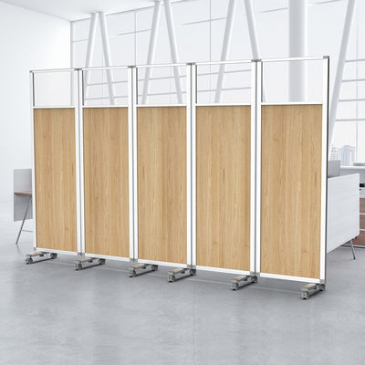 Aanpasbare vergaderruimte Verplaatsbare houten werkbare geluidsdichte opvouwbare scheidingswanden
