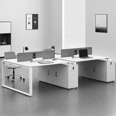 Kantoormeubelen Wit Eenvoudig computerbureau voor 6 personen in bedrijfsruimten