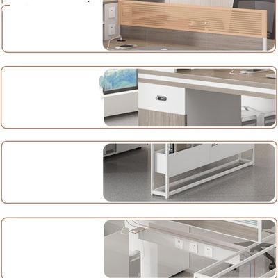 Werknemer Desktop Computer Tafel Multifunktioneel kantoor bureau en stoel voor 4-6 personen