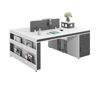 Moderne ontwerp eenvoudige kantoorwerkstation met 2 4 6 personeelsstoelen en combinatie bureau