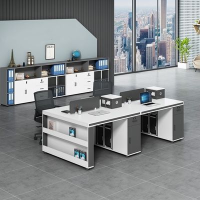 Moderne ontwerp eenvoudige kantoorwerkstation met 2 4 6 personeelsstoelen en combinatie bureau
