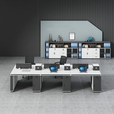 Moderne ontwerp eenvoudige kantoorwerkstation met 2 4 6 personeelsstoelen en combinatie bureau