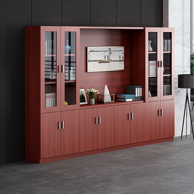 Stylistische houten kantoorboekenkast File Data Cabinet voor commerciële opslag en weergave