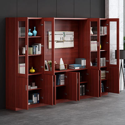 Stylistische houten kantoorboekenkast File Data Cabinet voor commerciële opslag en weergave
