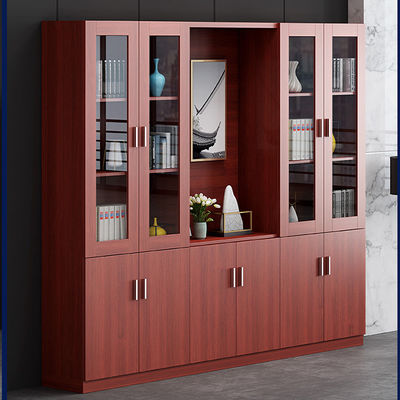 Stylistische houten kantoorboekenkast File Data Cabinet voor commerciële opslag en weergave