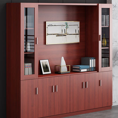 Stylistische houten kantoorboekenkast File Data Cabinet voor commerciële opslag en weergave