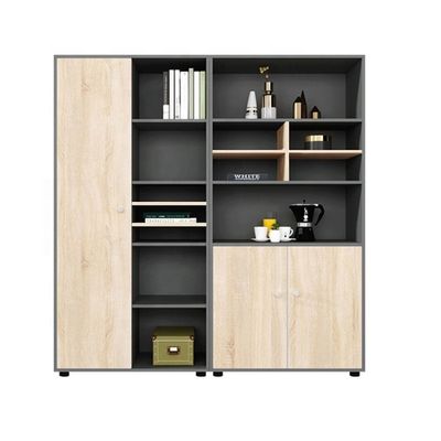 Boekenkast met houten bestandscombinatie voor kantoor in eenvoudige ontwerpstijl