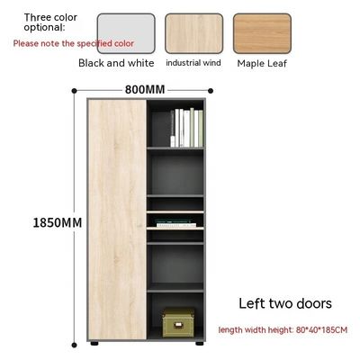 Boekenkast met houten bestandscombinatie voor kantoor in eenvoudige ontwerpstijl