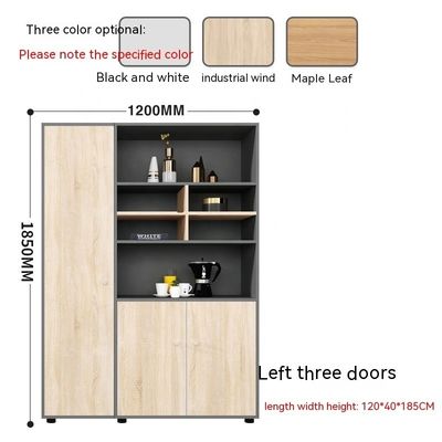Boekenkast met houten bestandscombinatie voor kantoor in eenvoudige ontwerpstijl