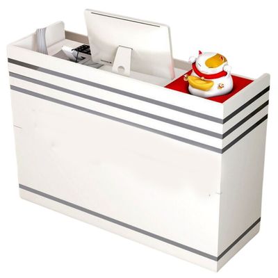Scenario's voor het gebruik van winkelcentra Eenvoudige moderne kassier bureau voor bedrijfsreceptie