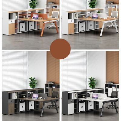 Eenvoudige moderne personeelsstoel Werktafel Kantoor 6 Vier 4 Personen Kantoortijl Moderniteit