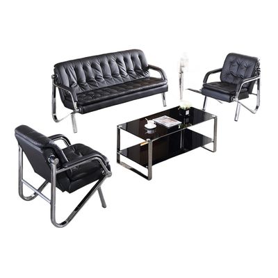 Eenvoudige kantoorsofa koffie tafel combinatie set voor moderne zakelijke vergadering receptie
