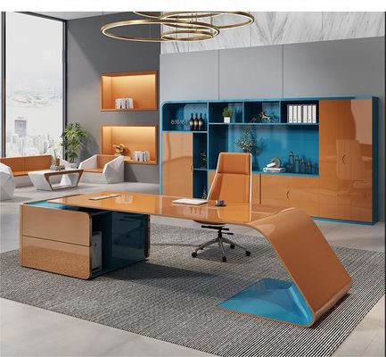 ISO9001/ISO14001 gecertificeerd MDF bakvernis Werktafel Manager Bureaublad met lade