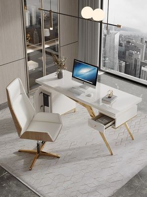Bedrijfsmeubelen Moderne design Lichte luxe baas bureau met baklakproces